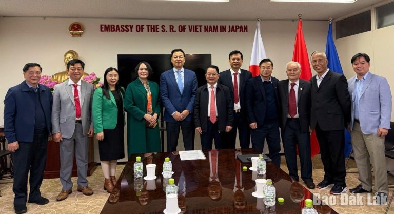 Hiệp hội Doanh nghiệp tỉnh Đắk Lắk thăm và làm việc với lãnh đạo Đại sứ quán Việt Nam tại Nhật Bản