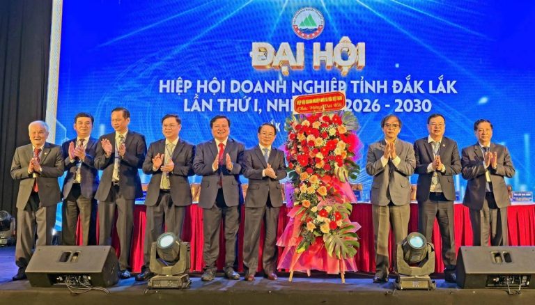 Đại hội Hiệp hội Doanh nghiệp tỉnh Đắk Lắk, nhiệm kỳ 2026 – 2030 thành công tốt đẹp